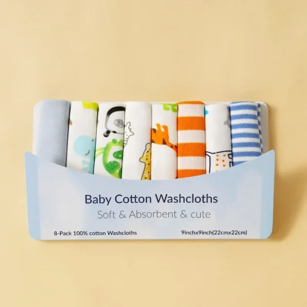 5/8 Pcs Cotton Newborn Baby Towels Set Saliva Towel Nursing Towel Baby Boys Girls Bebe Toalha Washcloth Handkerchief Cloth Wipes - Image 2