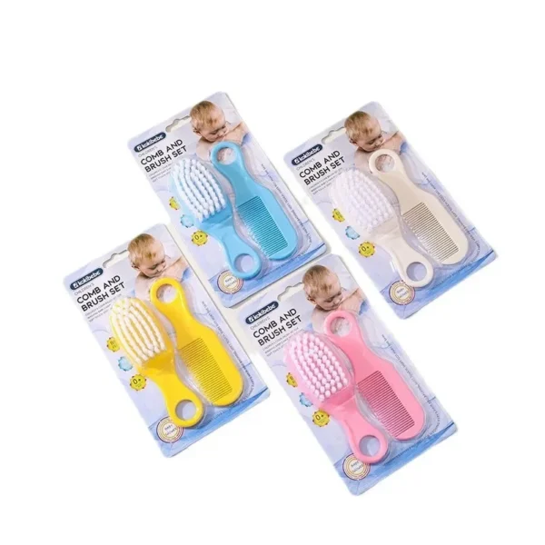 Newborn Safety Comb Brush for Removing Fetal Moss Baby Head Care Comb Brush Combination Massage Comb Brush Set Baby Accessories - Image 4