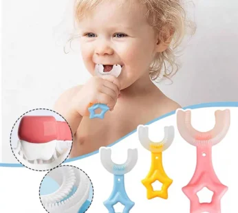 Kids Toothbrush U-Shape 360 Degree Infant Teether Baby Toothbrush Children Silicone Brush For Toddlers Oral Care Cleaning