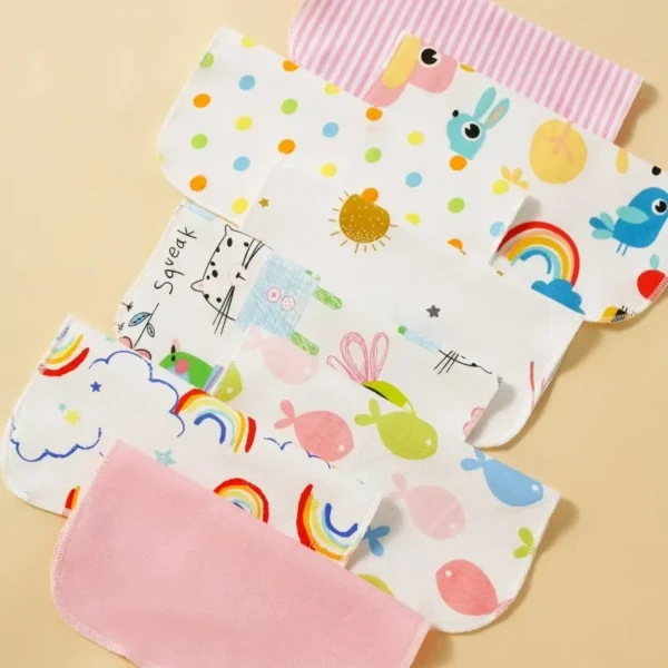 5/8 Pcs Cotton Newborn Baby Towels Set Saliva Towel Nursing Towel Baby Boys Girls Bebe Toalha Washcloth Handkerchief Cloth Wipes - Image 4