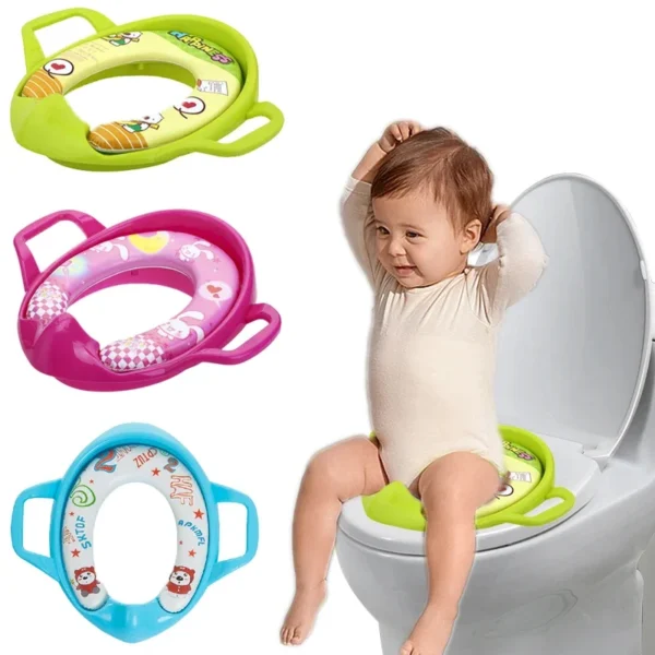 Baby Child Potty Toilet Trainer Seat Cartoon Soft Baby Toilet Seat Baby Toilet Training Toilet Chair Toilet Seat for Children