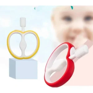 Baby Teether Fruit and Vegetable Bite Le Silicone Teether Stick Baby Kids Cute Apple Shape Silicone Toothbrush