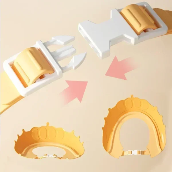 Baby Swim Shower Cap Bath Shampoo Adjustable Eye Protection Head Water Cover Baby Care Wash Hair Shower Cap For 0-6 Years Kids - Image 3