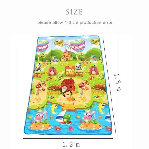 Baby Play Mat Doubel Sided Animals Kids Rug Educational Toys for Children Soft Floor Toddler Crawling Carpet Game Activity Gym - Image 5
