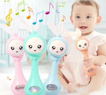 Music and Shine Rattle Toys Rabbit Intelligent Baby Rattles Smart Bunny Smarty Media Smart Shake Newborn Early Educational Toy