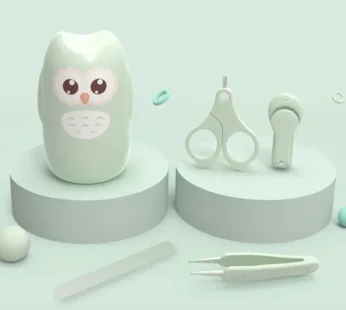 Children Manicure Kit Baby Nail Scissor Baby Nail Care Tool Set Kid Safe Portable Nail Clipper Trimmer File Tweezer with Box