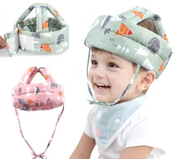 New Baby Safety Helmet Head Protection Headgear Toddler Anti-fall Pad Children Learn To Walk Crash Cap Adjustable Breathable Cap
