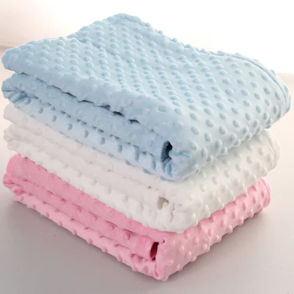 Baby Blanket & Swaddling Thermal Soft Fleece Blanket Winter Solid Bedding Set Cotton Quilt Infant Bedding Swaddle Newborn - Image 2