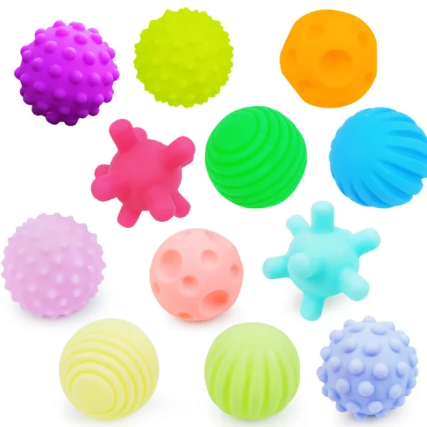 6Pcs Textured Multi Ball Set Develop Tactile Senses Toy Baby Touch Hand Ball Toys Training Ball Massage Soft Balls Kids Gifts - Image 2