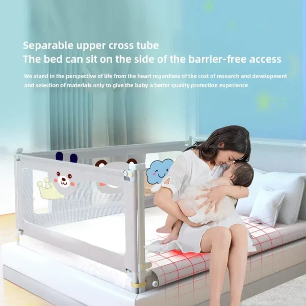 IMBABY 200CM Bed Safety Rails Liftable Bed Guardrail Portable Baby Safety Bed Barrier Portable Crib Protector Beds Fence for Kid - Image 4