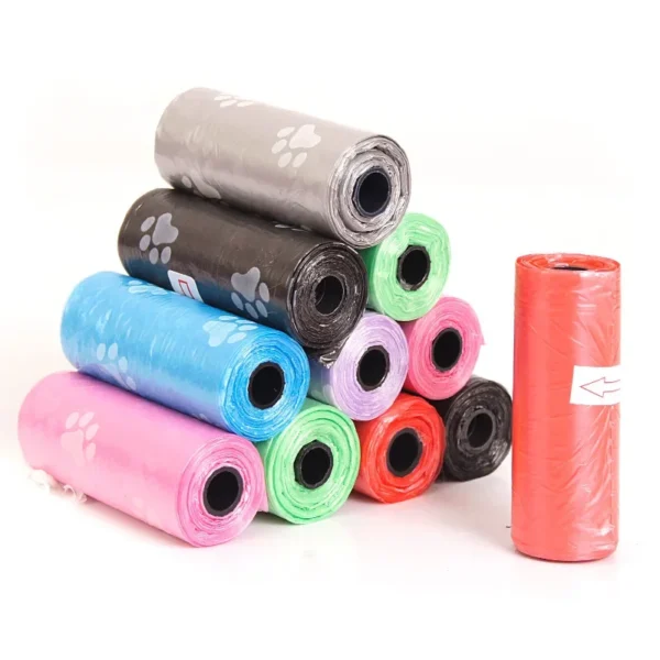 10/40Roll Dog Poop Bags for dog Large Cat Waste Bags Doggie Outdoor Home Clean Refill Garbage Bag Pet Supplies 15 Bags/ Roll - Image 2