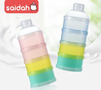Baby Feeding Portable 4 Layer Milk Powder Storage Box Fruit Snacks Candy Food Container