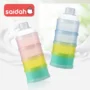Baby Feeding Portable 4 Layer Milk Powder Storage Box Fruit Snacks Candy Food Container