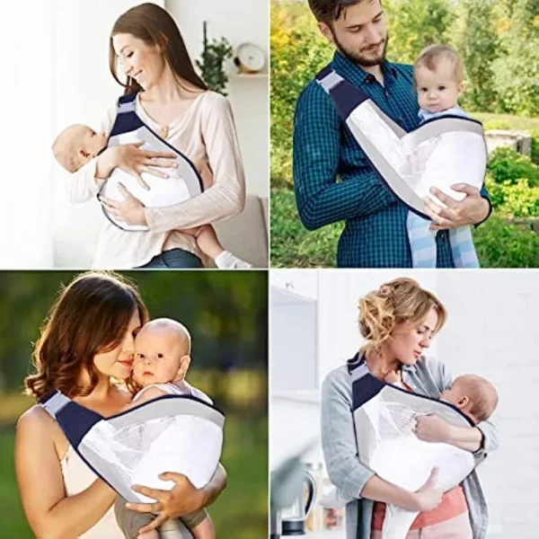 Baby Sling Safe Carrier, 3D Mesh Baby Wraps, Adjustable Toddler Shoulder Strap Halloween, Thanksgiving And Christmas Gift - Image 5