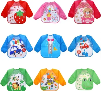 Waterproof EVA Full Sleeve Baby Bibs Children Apron Long Sleeve Feeding Smock Kids Eating Breastplate Infant Scarf Clothing
