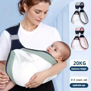 Baby Sling Safe Carrier, 3D Mesh Baby Wraps, Adjustable Toddler Shoulder Strap Halloween, Thanksgiving And Christmas Gift