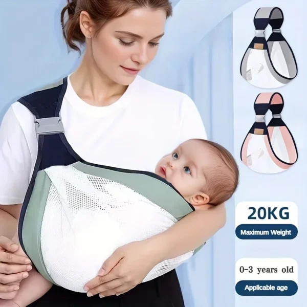 Baby Sling Safe Carrier, 3D Mesh Baby Wraps, Adjustable Toddler Shoulder Strap Halloween, Thanksgiving And Christmas Gift