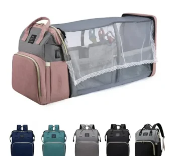 Folding Mommy Bag Portable Folding Crib Bed Large-capacity Baby Backpack Female Mommy Outting Bag Activity Diaper Bag Nappy Bags