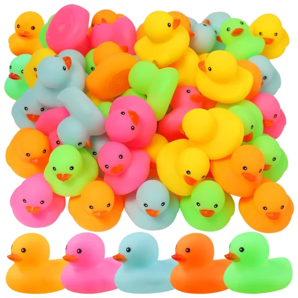 12/24/36/72 Pack Multicolor Mini Rubber Ducks Yellow Rubber Duck Toy Rubber Tub Toys Toys Squeak and Float Ducks