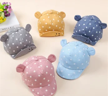 Cotton Baby Hats Summer Peaked Cap Toddler Dot Girls Boys Hat Child Cute 3D Ear Baseball Caps Infant Soft Sunhat For Kids
