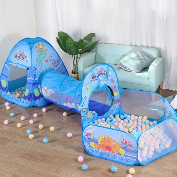 3 in 1 Baby Playpen Ball Pit Dry Pool with Balls Portable Baby Playground Baby Ball Pool Children's Pool Balls Children's Park - Image 2