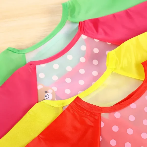 Waterproof EVA Full Sleeve Baby Bibs Children Apron Long Sleeve Feeding Smock Kids Eating Breastplate Infant Scarf Clothing - Image 3