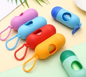 Pill Shaped Poop Bags Dispenser Garbage Holder Dispenser Pet Supplies For Dogs Collars And Leashes