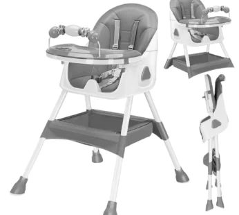 UBRAVOO Foldable Baby High Chair 6 Months Plus, with Large Antislip Pad & ToyRack, Easy to Clean Feeding , E500