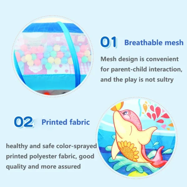 3 in 1 Baby Playpen Ball Pit Dry Pool with Balls Portable Baby Playground Baby Ball Pool Children's Pool Balls Children's Park - Image 3