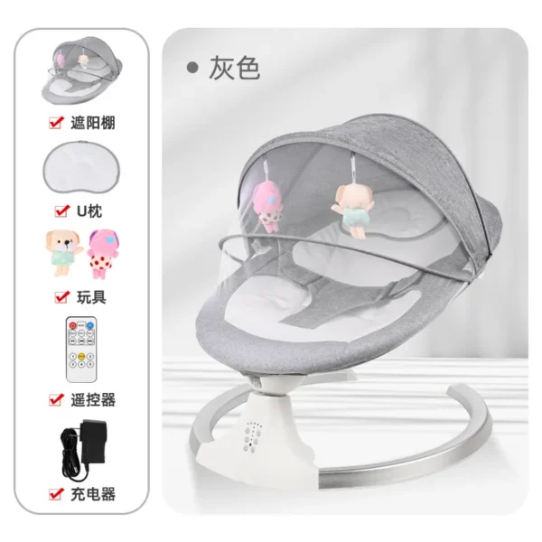 Baby Rocking Chair Baby Coaxing Artifact Baby Coaxing Recliner Newborn Electric Cradle Soothing Chair - Image 6