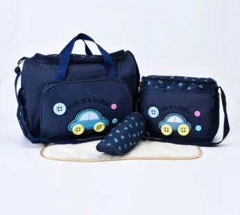 Mommy Bag Four Piece Set Fashion Multifunctional Oxford Fabric Cartoon Car Oblique Straddle Mommy Bag One Shoulder Maternal Baby