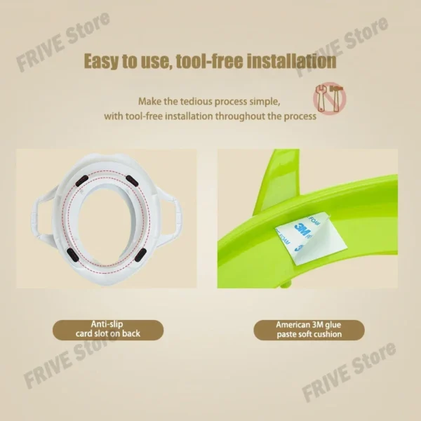 Baby Child Potty Toilet Trainer Seat Cartoon Soft Baby Toilet Seat Baby Toilet Training Toilet Chair Toilet Seat for Children - Image 3
