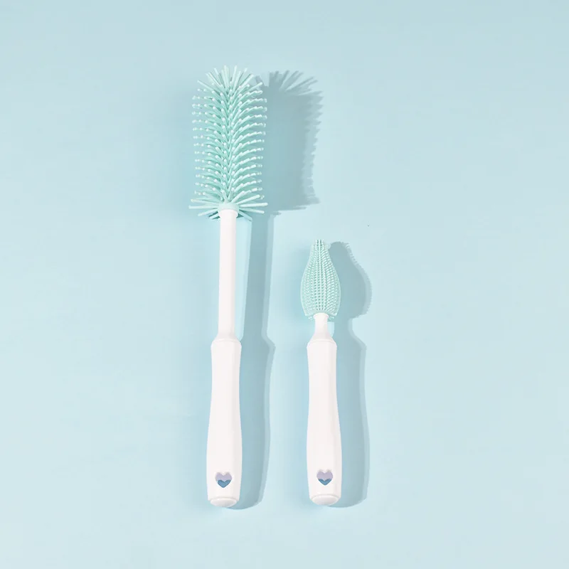 Silicone Bottle Cleaning Brush Baby Pacifier Straw Scrubber Big&Small Brush 360° Glass Cup Washing Kitchen Cleaning Tool Set - Image 4