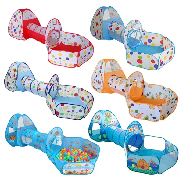3 in 1 Baby Playpen Ball Pit Dry Pool with Balls Portable Baby Playground Baby Ball Pool Children's Pool Balls Children's Park