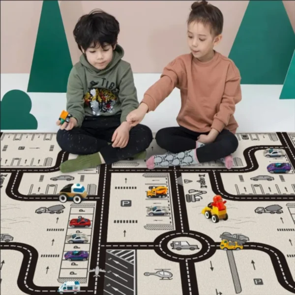 Foldable Baby Play Mat Children's Double-sided Pattern Protection Non-slip Activity Carpet Children's Educational Activity Mat - Image 3