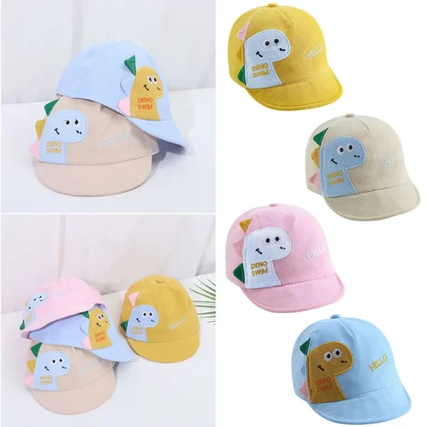 Kids Boys Girls Sun Hat Mesh Cartoon Dinosaur Baby Baseball Cap Outdoor Toddlder Children Adjustable Cap Gift - Image 2