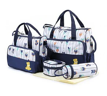 Mommy Bag Five Piece Set Multi functional Large Capacity Single Shoulder Oblique Straddle Bag Mommy Bag Urinary Cloth Bag