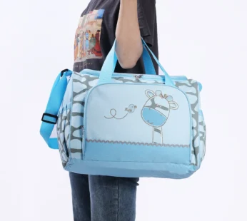 Fashionable embroidered large capacity single shoulder mommy bag, multifunctional diagonal diaper bag, mother and baby bag