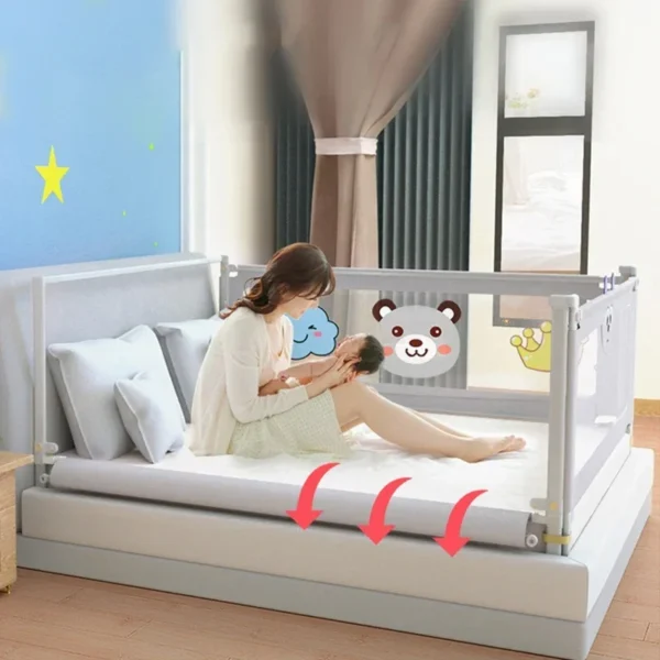 IMBABY 200CM Bed Safety Rails Liftable Bed Guardrail Portable Baby Safety Bed Barrier Portable Crib Protector Beds Fence for Kid - Image 2