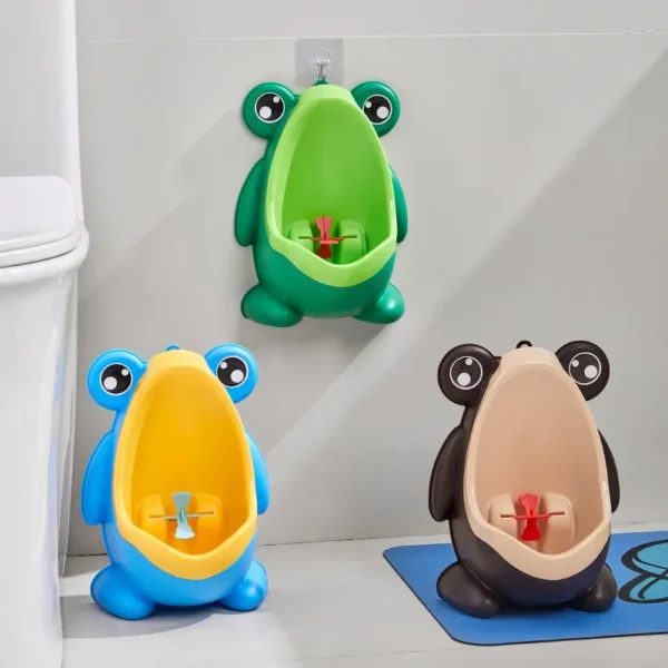 Cute Frog Potty Training Urinal Boy with Fun Aiming Target Children Stand Vertical Pee Infant Toddler Toilet Urinal Trainer - Image 3
