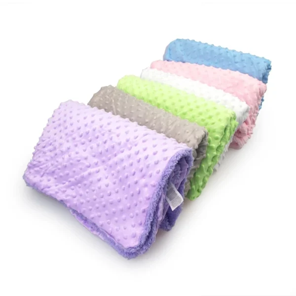 Baby Blanket & Swaddling Thermal Soft Fleece Blanket Winter Solid Bedding Set Cotton Quilt Infant Bedding Swaddle Newborn - Image 4