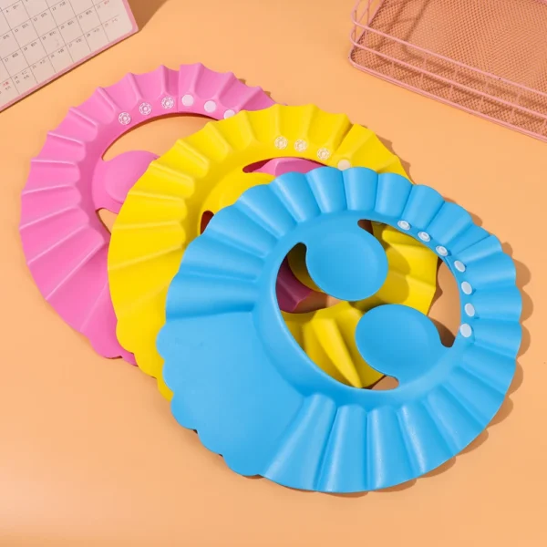 Baby Shower Soft Cap Adjustable Hair Wash Hat for Kids Ear Protection Safe Children Shampoo Bathing Shower Protect Head Cover - Image 3