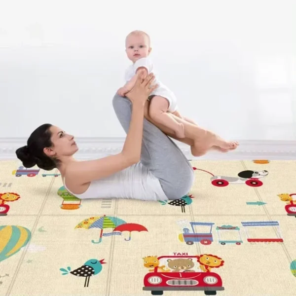 Activities mat for baby Outdoor Camping Mat Foldable Play Mat Double-Sided Cartoon Pattern Waterproof Carpet Easy to Carry - Image 3