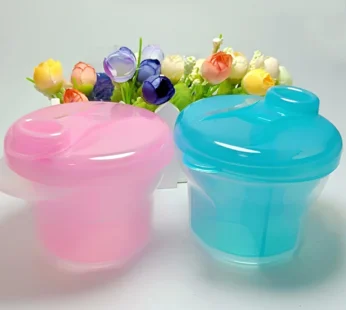 Rotating Double Layers 3-Grid Baby Milk Powder Container, Baby Formula Dispenser, Food Storage Box, Portable Travel Snack Box