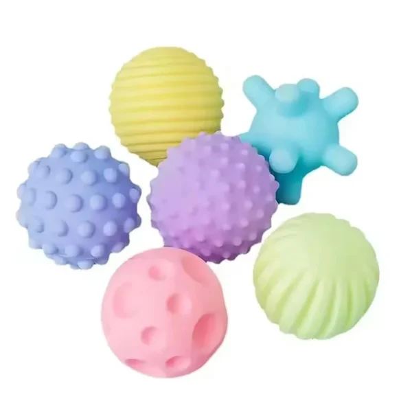 6Pcs Textured Multi Ball Set Develop Tactile Senses Toy Baby Touch Hand Ball Toys Training Ball Massage Soft Balls Kids Gifts - Image 4