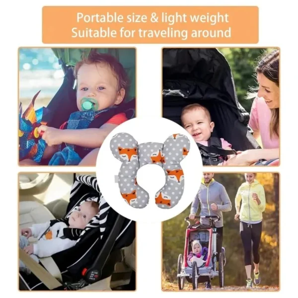 Baby Travel Pillow for Head and Neck, Upgraded Baby Support Pillow, Baby Neck Pillows for Car Seat,Pushchair,Travel - Image 2