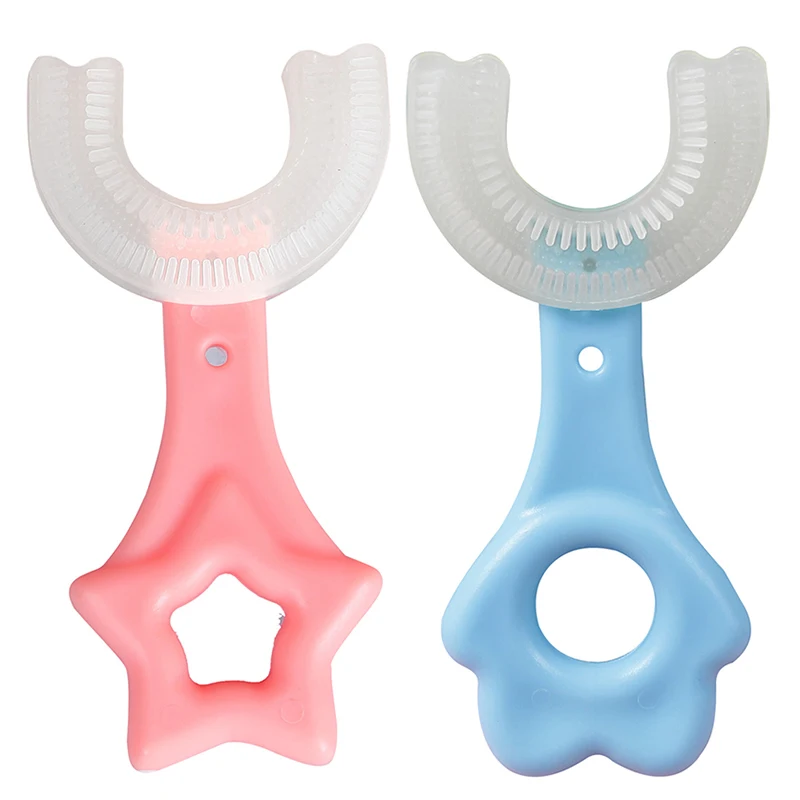 Kids Toothbrush U-Shape 360 Degree Infant Teether Baby Toothbrush Children Silicone Brush For Toddlers Oral Care Cleaning - Image 2