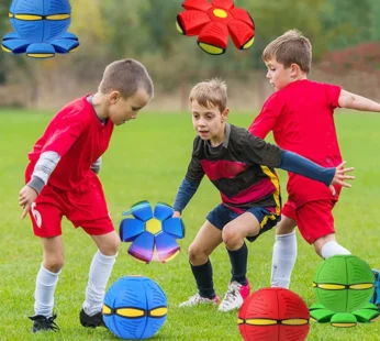 Blue Flying Saucer Ball Outdoor Parent Children Toy Foot Magic Deformation Foot Pressure Decompression Vent Ball