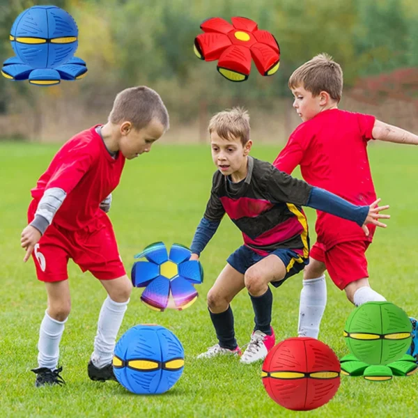 Blue Flying Saucer Ball Outdoor Parent Children Toy Foot Magic Deformation Foot Pressure Decompression Vent Ball