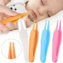 Baby Plastic Tweezers Nose Cleaner Tool Toddler Nasal Cavity Care Supplies Baby Essentials Kids Safety Tweezers Cleaning Forceps